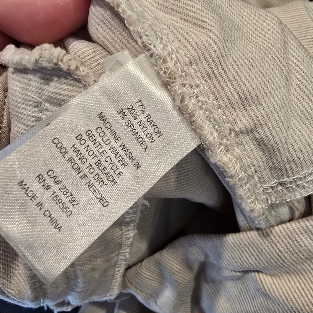 Maison d'Amelie Paris Womens Beige Pinstripe Slim Leg Dress Pants Size 8 - Picture 7 of 10